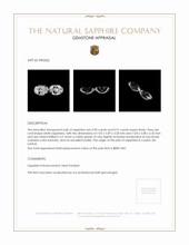 1.81 Ct.Tw.Total Carat Weight White Sapphire Pair from Ceylon (Sri Lanka) Appraisal