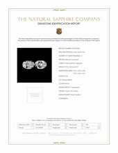 1.81 Ct.Tw.Total Carat Weight White Sapphire Pair from Ceylon (Sri Lanka) Scan Report