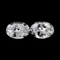 1.81&nbsp;Ct.Tw.Total Carat Weight White Sapphire Pair from Ceylon (Sri Lanka) Video