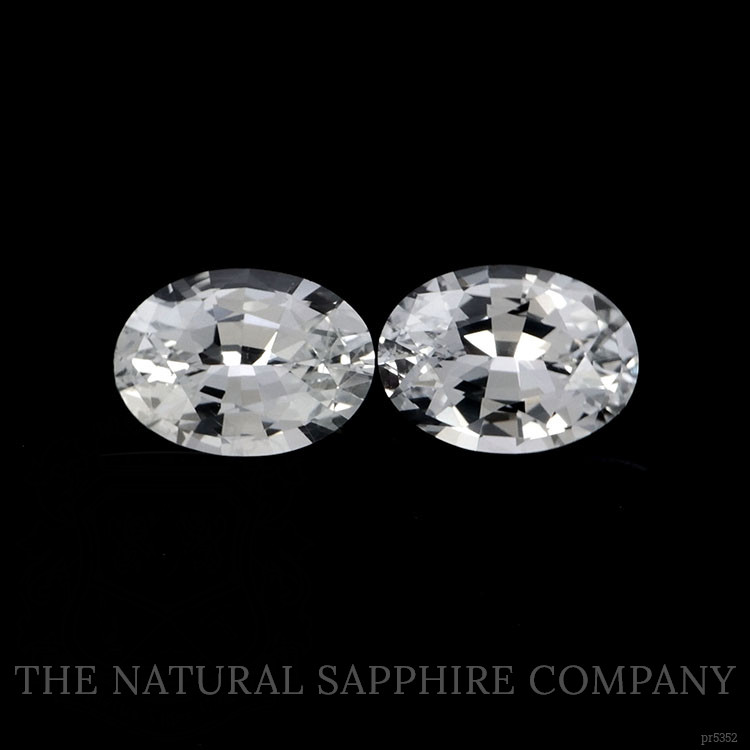 1.81 Ct.Tw. White Sapphire Pair from Ceylon (Sri Lanka)