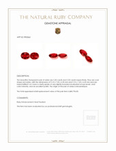 4.70 Ct.Tw.Total Carat Weight Ruby Pair from Mozambique Appraisal