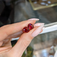4.70 Ct.Tw.Total Carat Weight Ruby Pair from Mozambique Life Style