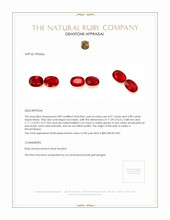 8.05 Ct.Tw.Total Carat Weight Ruby Pair from Mozambique Appraisal