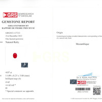 8.05 Ct.Tw.Total Carat Weight Ruby Pair from Mozambique Scan Report