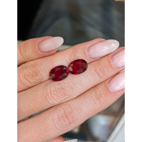 8.05 Ct.Tw.Total Carat Weight Ruby Pair from Mozambique Life Style