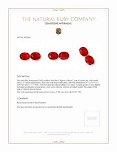 10.13 Ct.Tw.Total Carat Weight Ruby Pair from Mozambique Appraisal