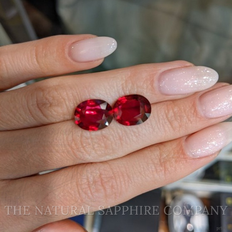 10.13 Ct.Tw. Ruby Pair from Mozambique