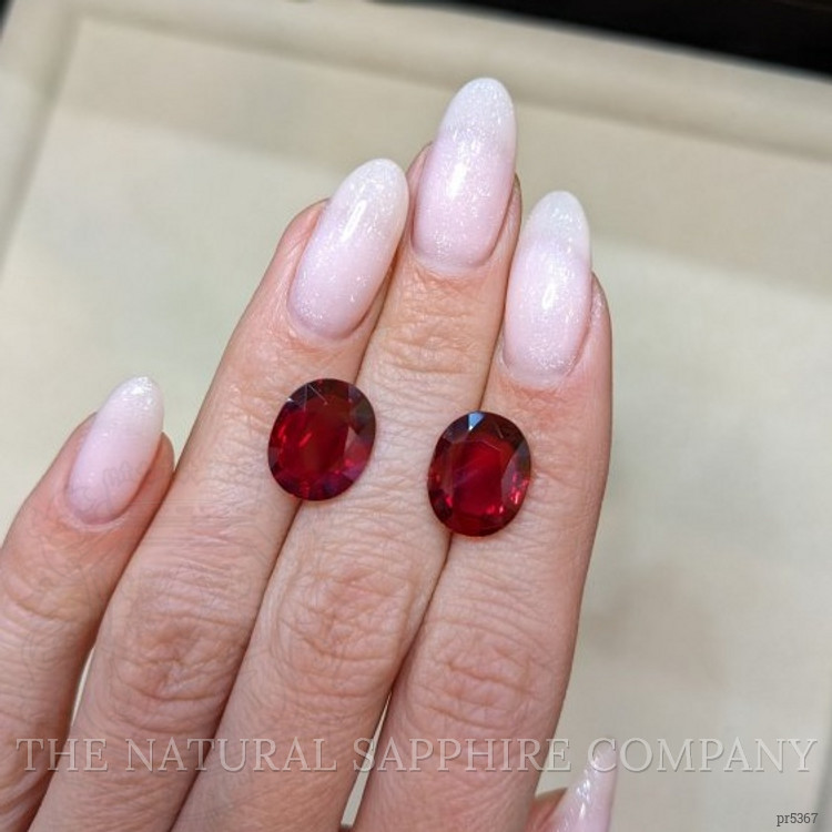 10.13 Ct.Tw. Ruby Pair from Mozambique