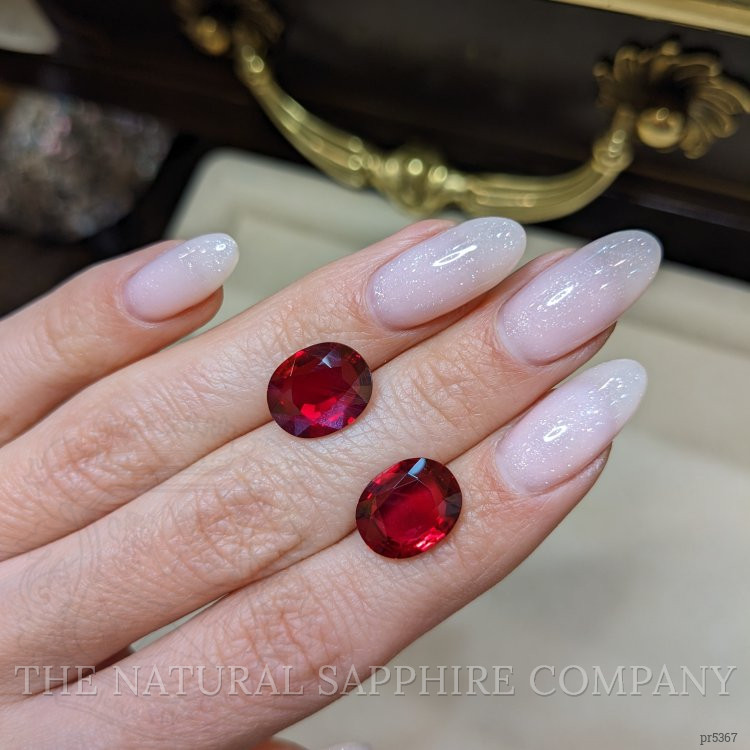 10.13 Ct.Tw. Ruby Pair from Mozambique