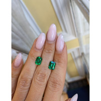2.61 Ct.Tw.Total Carat Weight Emerald Pair from Zambia Life Style