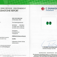 6.24 Ct.Tw.Total Carat Weight Emerald Pair from Zambia Scan Report