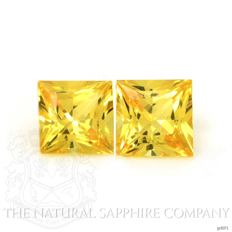 0.77 Ct.Tw. Yellow Sapphire Pair from Ceylon (Sri Lanka)