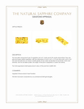 0.80 Ct.Tw.Total Carat Weight Yellow Sapphire Pair from Ceylon (Sri Lanka) Appraisal