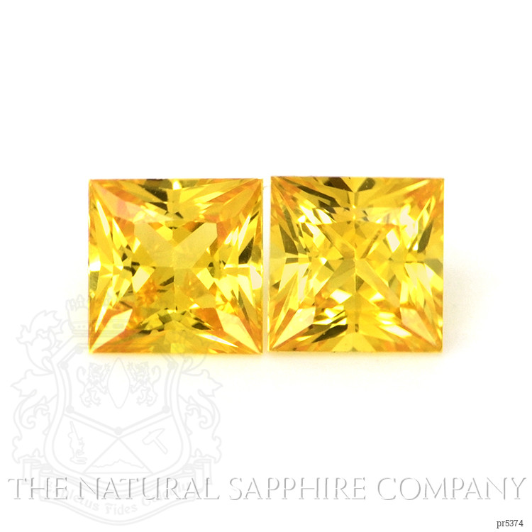 0.80 Ct.Tw. Yellow Sapphire Pair from Ceylon (Sri Lanka)