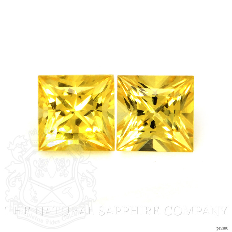 0.84 Ct.Tw. Yellow Sapphire Pair from Ceylon (Sri Lanka)