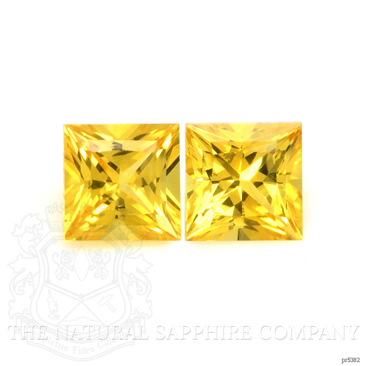 0.85 Ct.Tw. Yellow Sapphire Pair from Ceylon (Sri Lanka)