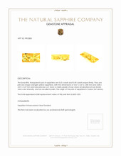 0.85&nbsp;Ct.Tw.Total Carat Weight Orangish Yellow Sapphire Pair from Ceylon (Sri Lanka) Appraisal