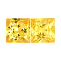 0.85&nbsp;Ct.Tw.Total Carat Weight Orangish Yellow Sapphire Pair from Ceylon (Sri Lanka) Video