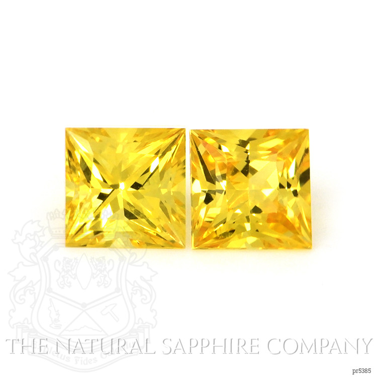 0.87 Ct.Tw. Yellow Sapphire Pair from Ceylon (Sri Lanka)