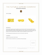 0.88 Ct.Tw.Total Carat Weight Yellow Sapphire Pair from Ceylon (Sri Lanka) Appraisal