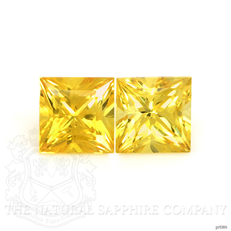 0.88 Ct.Tw. Yellow Sapphire Pair from Ceylon (Sri Lanka)