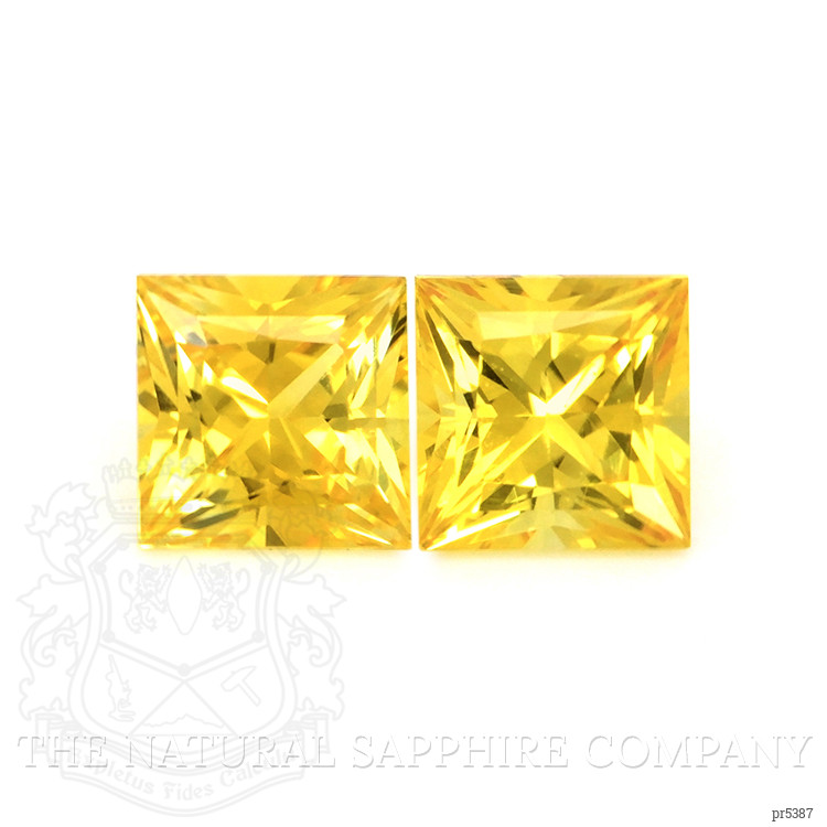 0.89 Ct.Tw. Yellow Sapphire Pair from Ceylon (Sri Lanka)