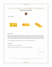 0.75&nbsp;Ct.Tw.Total Carat Weight Orangish Yellow Sapphire Pair from Ceylon (Sri Lanka) Appraisal