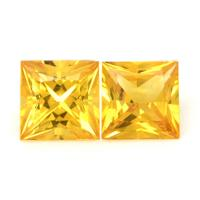 0.75&nbsp;Ct.Tw.Total Carat Weight Orangish Yellow Sapphire Pair from Ceylon (Sri Lanka) Video