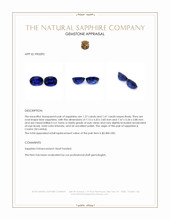 2.68 Ct.Tw.Total Carat Weight Blue Sapphire Pair from Ceylon (Sri Lanka) Appraisal