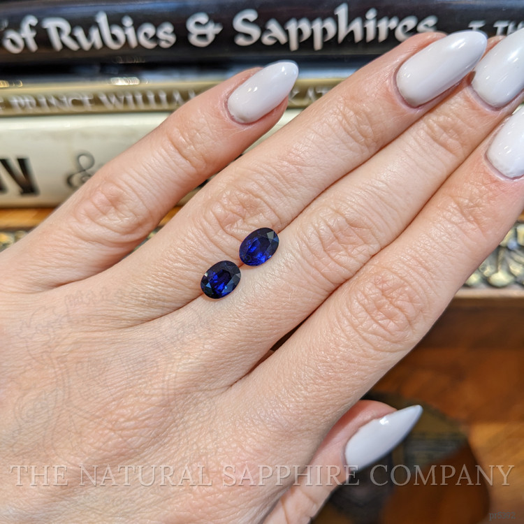 2.68 Ct.Tw. Blue Sapphire Pair from Ceylon (Sri Lanka)