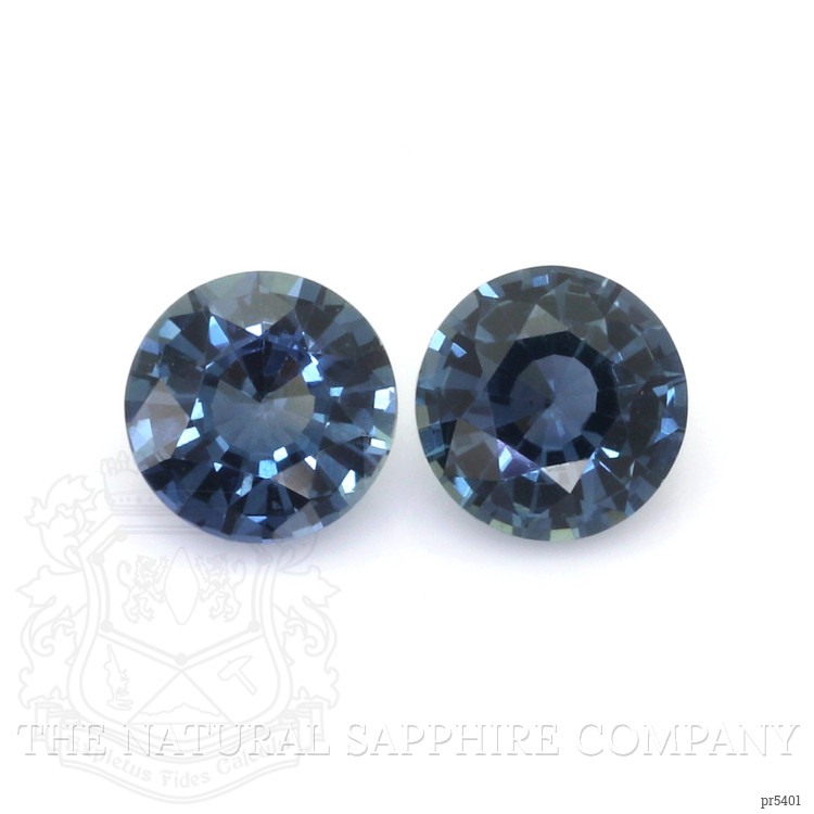 1.06 Ct.Tw. Greenish Blue Sapphire Pair from Ceylon (Sri Lanka)
