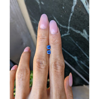 0.76&nbsp;Ct.Tw.Total Carat Weight Blue Sapphire Pair from Ceylon (Sri Lanka) Life Style