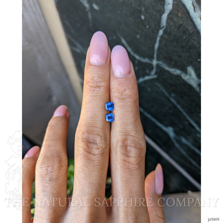 0.76 Ct.Tw. Blue Sapphire Pair from Ceylon (Sri Lanka)