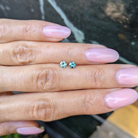 0.52&nbsp;Ct.Tw.Total Carat Weight Bluish Green Sapphire Pair from Ceylon (Sri Lanka) Life Style