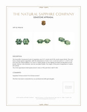 0.55 Ct.Tw.Total Carat Weight Green Sapphire Pair from Ceylon (Sri Lanka) Appraisal