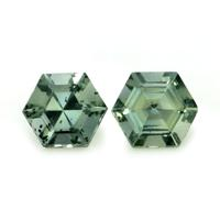 0.55&nbsp;Ct.Tw.Total Carat Weight Green Sapphire Pair from Ceylon (Sri Lanka) Video