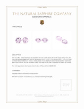 0.56 Ct.Tw.Total Carat Weight Pink Sapphire Pair from Ceylon (Sri Lanka) Appraisal