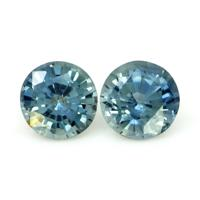 0.63&nbsp;Ct.Tw.Total Carat Weight Greenish Blue Sapphire Pair from Ceylon (Sri Lanka) Video