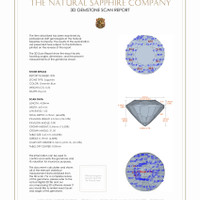 0.63 Ct.Tw.Total Carat Weight Sapphire Pair from Ceylon (Sri Lanka) 3 D Scan Report