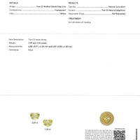 4.39 Ct.Tw.Total Carat Weight Yellow Sapphire Pair from Ceylon (Sri Lanka) Scan Report