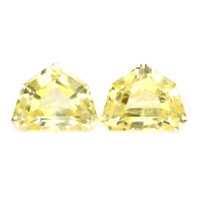 4.39&nbsp;Ct.Tw.Total Carat Weight Yellow Sapphire Pair from Ceylon (Sri Lanka) Video