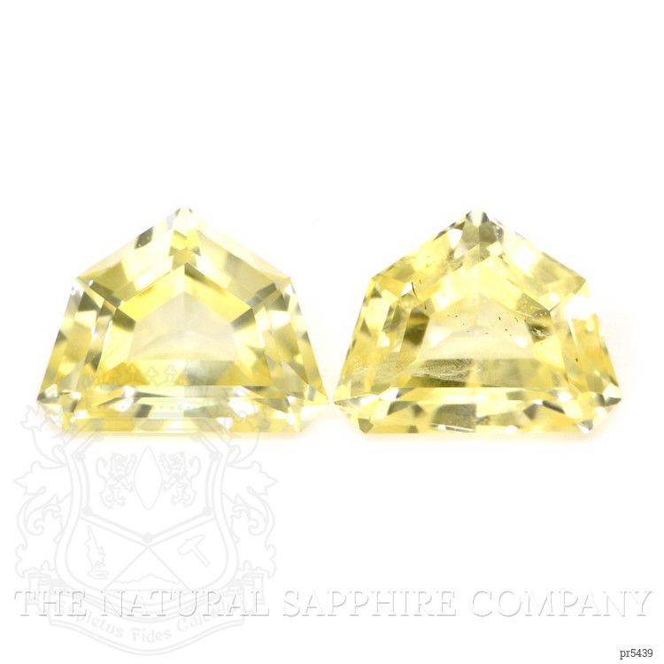 4.39 Ct.Tw. Yellow Sapphire Pair from Ceylon (Sri Lanka)