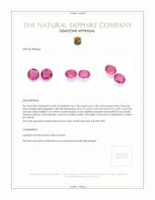 2.14 Ct.Tw.Total Carat Weight Pink Sapphire Pair from Ceylon (Sri Lanka) Appraisal