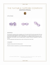 0.38 Ct.Tw.Total Carat Weight Purple Sapphire Pair from Ceylon (Sri Lanka) Appraisal