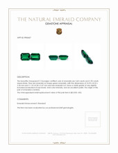 7.38 Ct.Tw.Total Carat Weight Emerald Pair from Zambia Appraisal