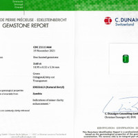 7.38 Ct.Tw.Total Carat Weight Emerald Pair from Zambia Scan Report