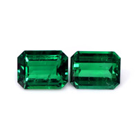 7.38 Ct.Tw.Total Carat Weight Emerald Pair from Zambia Video