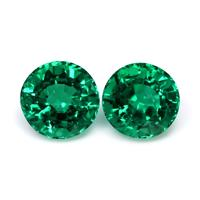 2.08 Ct.Tw.Total Carat Weight Emerald Pair from Zambia Video