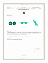 1.22 Ct.Tw.Total Carat Weight Emerald Pair from Zambia Appraisal