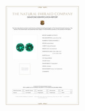 1.22 Ct.Tw.Total Carat Weight Emerald Pair from Zambia Scan Report